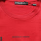 Red Cotton Graphic Print Crew Neck T-shirt