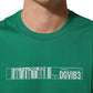 Green Cotton DGVIB3 Print Crew Neck T-shirt