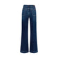 Blue Cotton Flared Jeans
