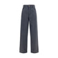 Black Cotton Straight-Leg Jeans