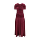 Bordeaux Viscose Casual Dress