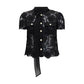 Black Polyester Blouse