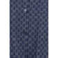 Blue Cotton Full-Length Jacket