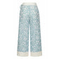 Blue Silk Women's Pants