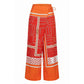 Orange Silk Women's Pant