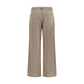Brown Cotton Casual Pants