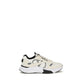White Fabric Low Top Sneakers