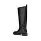 Black Calf Leather Bos Taurus Flat Boots