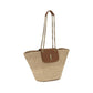 Beige Raffia Shoulder Bag