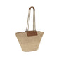 Beige Raffia Shoulder Bag