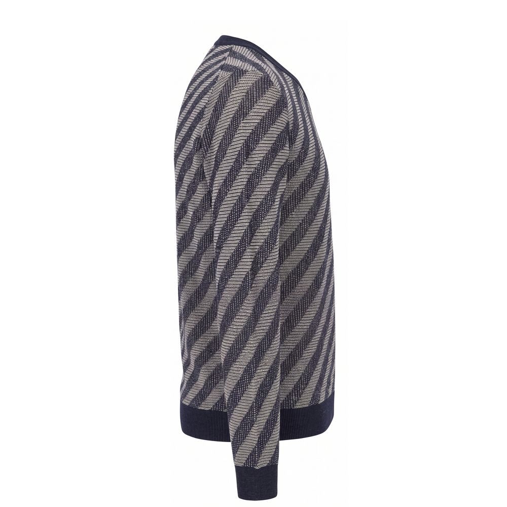 Blue Linen Men Sweater