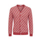 Red Linen Men Cardigan