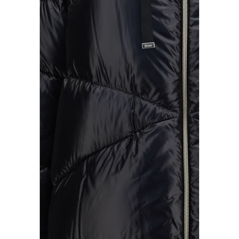Black Goose Down Full-Length Jacket
