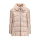 Beige Goose Down Full-Length Jacket