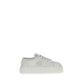 White Polyamide Platform Sneakers