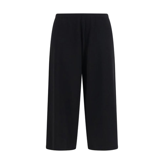 Black Cotton Casual Pants