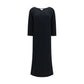 Black Cotton Casual Dress
