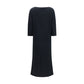 Black Cotton Casual Dress
