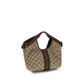 Beige Fabric Shoulder Bag