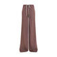 Brown Silk Casual Pants