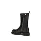 Black Calf Leather Bos Taurus Flat Boots