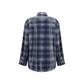 Blue Polyester Pattern Shirt