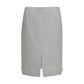 White Cotton Midi Skirt