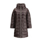 Brown Polyester Full-Length Jacket
