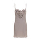 Beige Lyocell Casual Dress