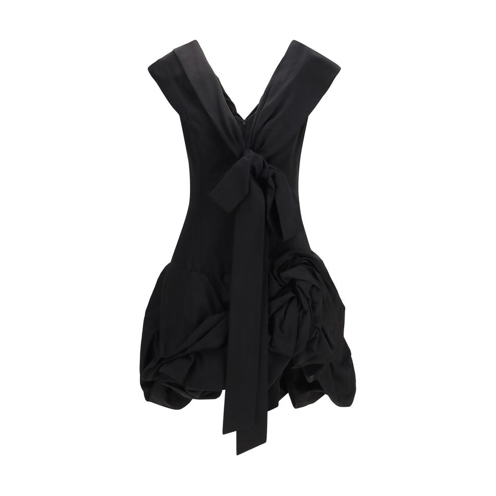 Black Cotton Cocktail Dress