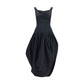 Black Polyester Casual Dress