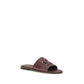 Brown Calf Leather Bos Taurus Flat Sandals
