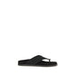 Black Polyester Flip-Flop Sandals