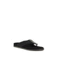 Black Polyester Flip-Flop Sandals