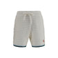 White Cotton Bermuda Shorts