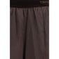 Brown Silk Casual Pants