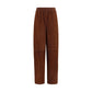 Brown Leather Casual Pants