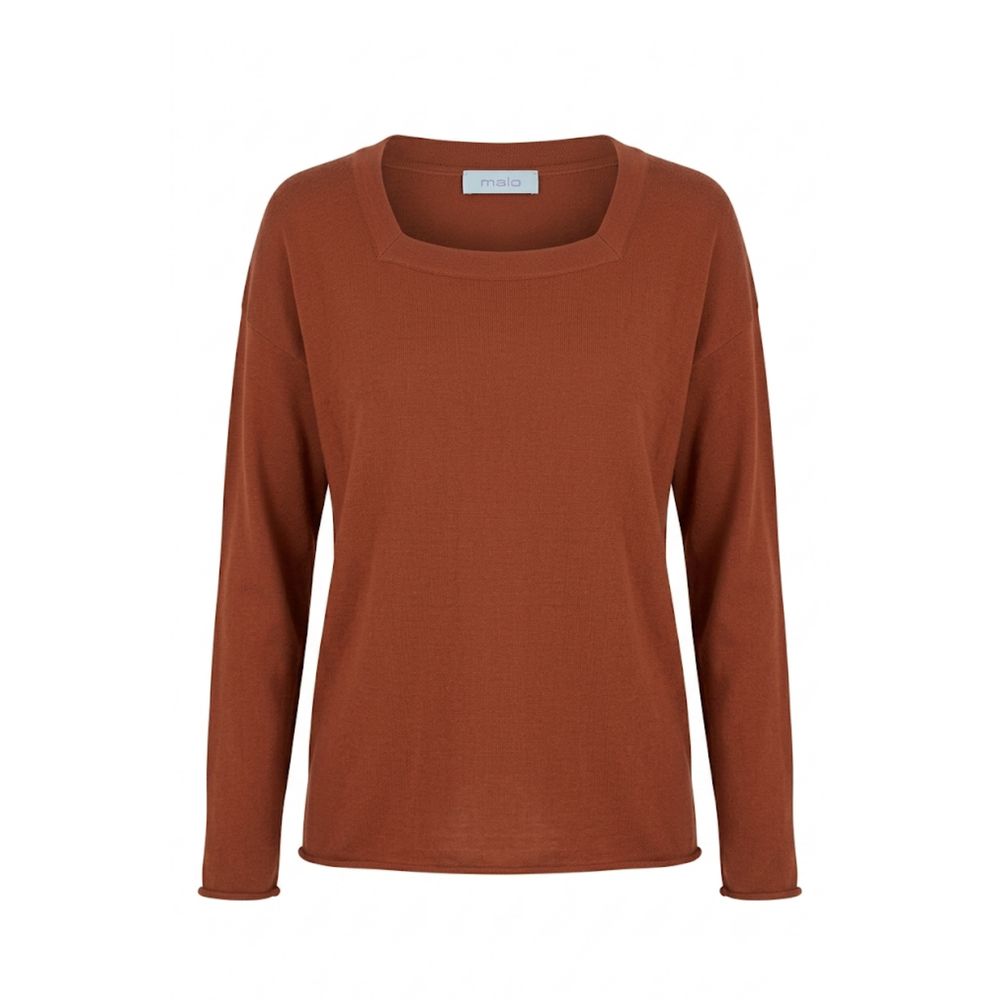 Brown Cotton Women's Sweater