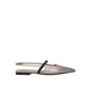 Beige Leather Ballet Flats
