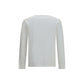 White Cotton Long Sleeve T-Shirt