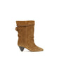 Brown Calf Leather Bos Taurus Flat Boots