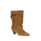 Brown Calf Leather Bos Taurus Flat Boots