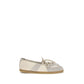 Beige Calf Leather Bos Taurus Ballet Flats