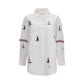 White Cotton Pattern Shirt