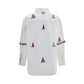 White Cotton Pattern Shirt