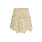 Beige Viscose Mini Skirt