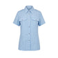 Light Blue Cotton Women Shirt