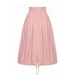 Pink Polyester Women Skirt