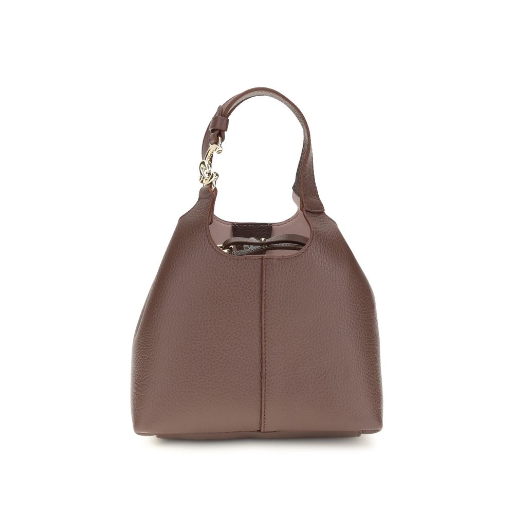 Beige Calf Leather Bos Taurus Shoulder Bag