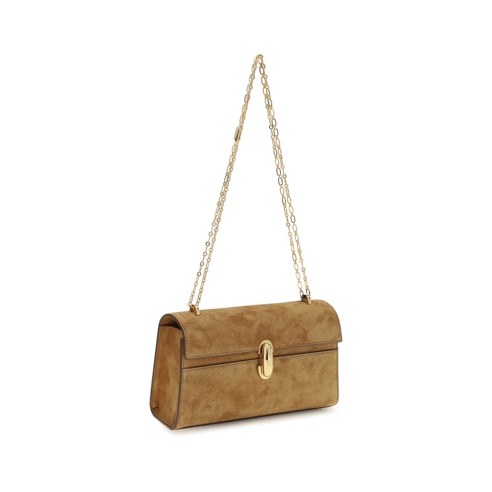 Beige Calf Leather Bos Taurus Shoulder Bag